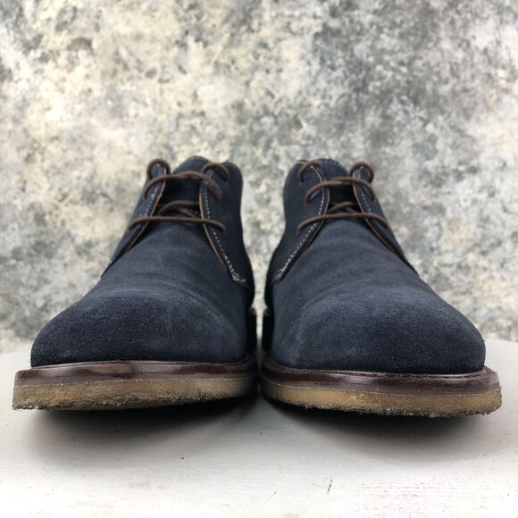 Johnston & Murphy Men's Size 10M Copeland Chukka Navy Blue Suede Ankle Boots - Picture 2 of 16
